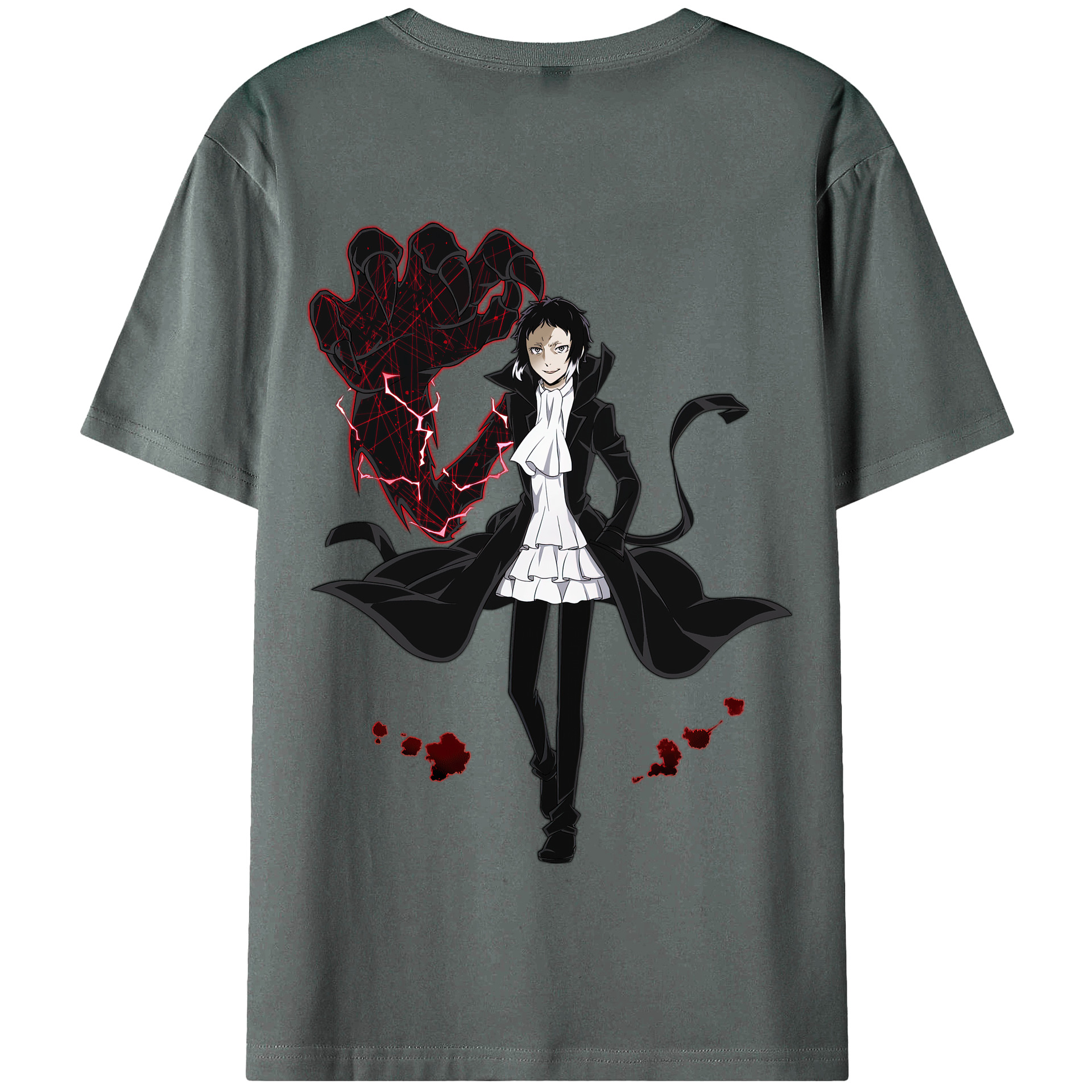（画像用） 文豪ストレイドッグス Bungo Stray Dogs 綿100％半袖Tシャツ（背面プリント）